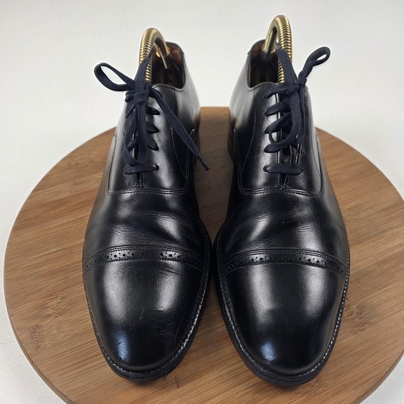 Brooks Brothers Shoes Mens Size 7.5 D Black Leather Cap Toe Oxford Made England main image 15